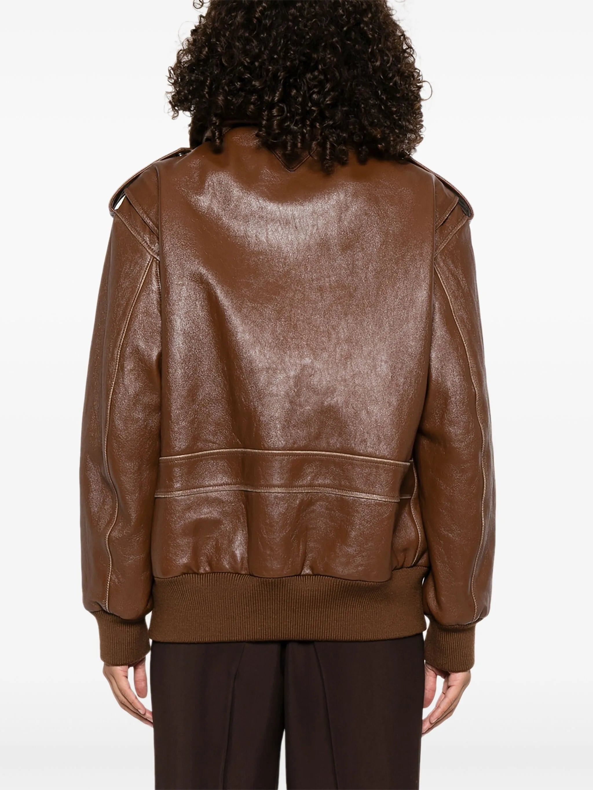 Prada Contrasting-collar Leather Jacket - 5