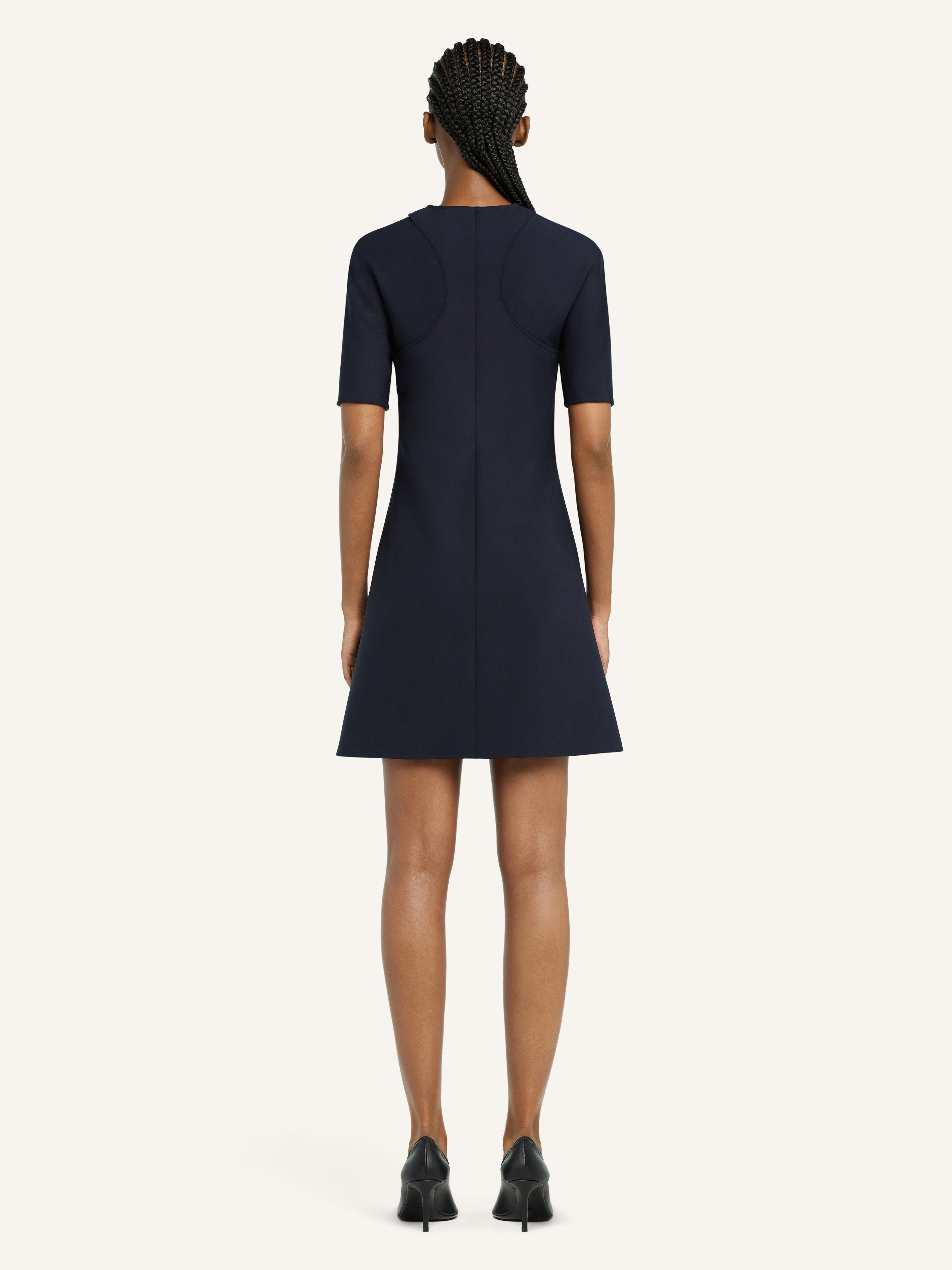 MINI A-LINE SCUBA DRESS - 4