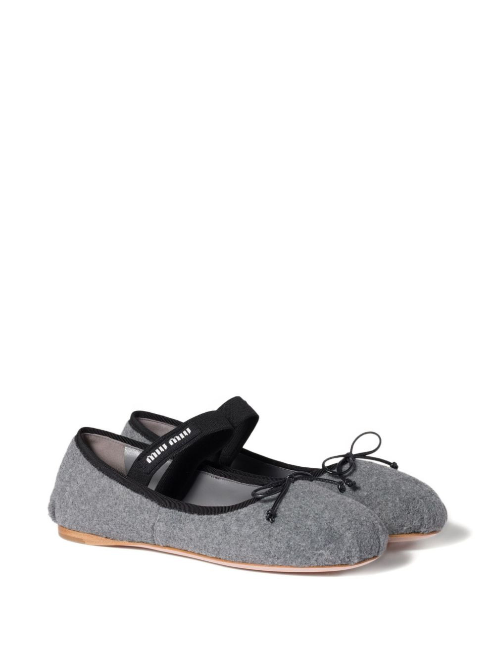 bow-embellished elastic-strap ballet flats - 2
