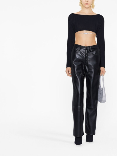 GCDS logo-chain cropped knitted top outlook