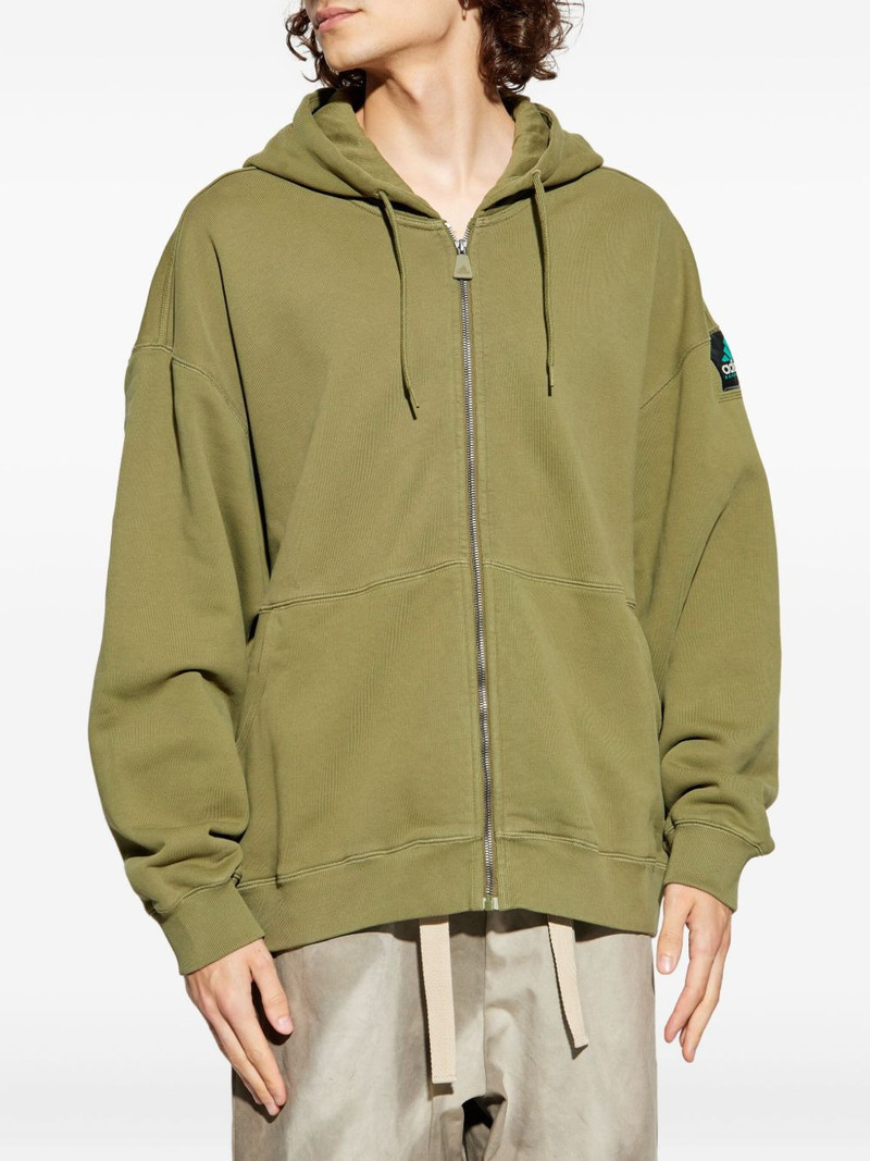 logo-patch zip-up hoodie 3