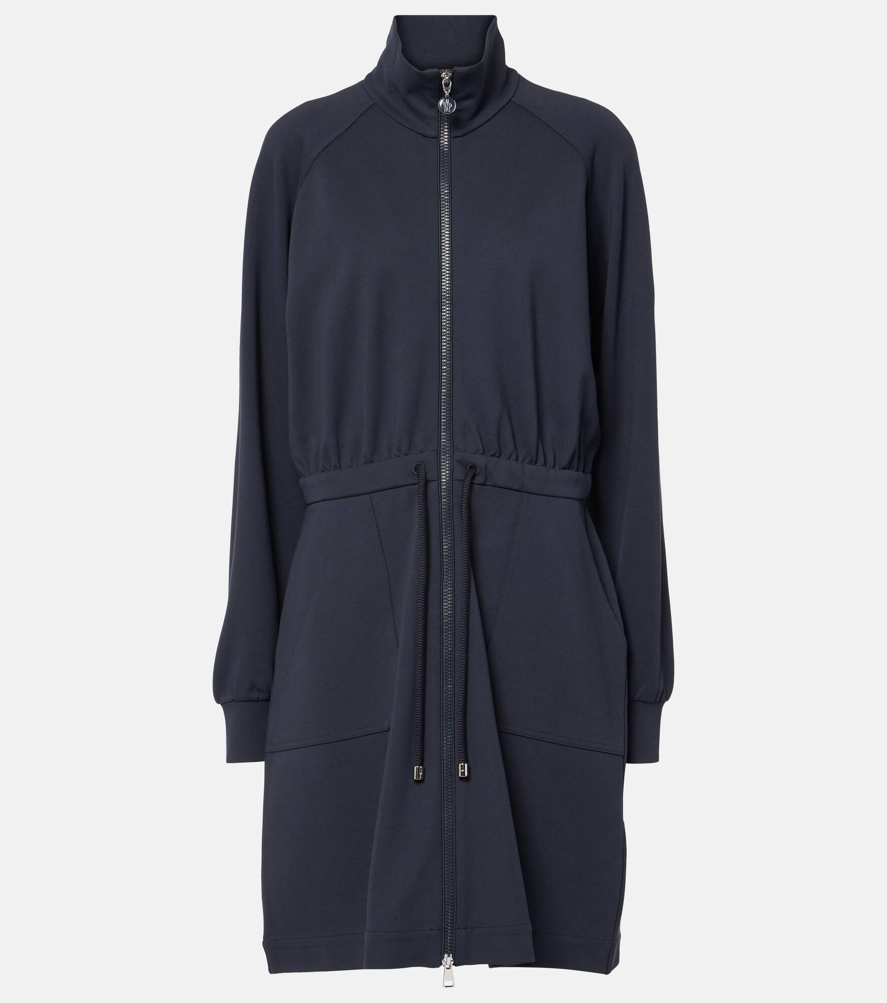 Zip-up jersey minidress - 1