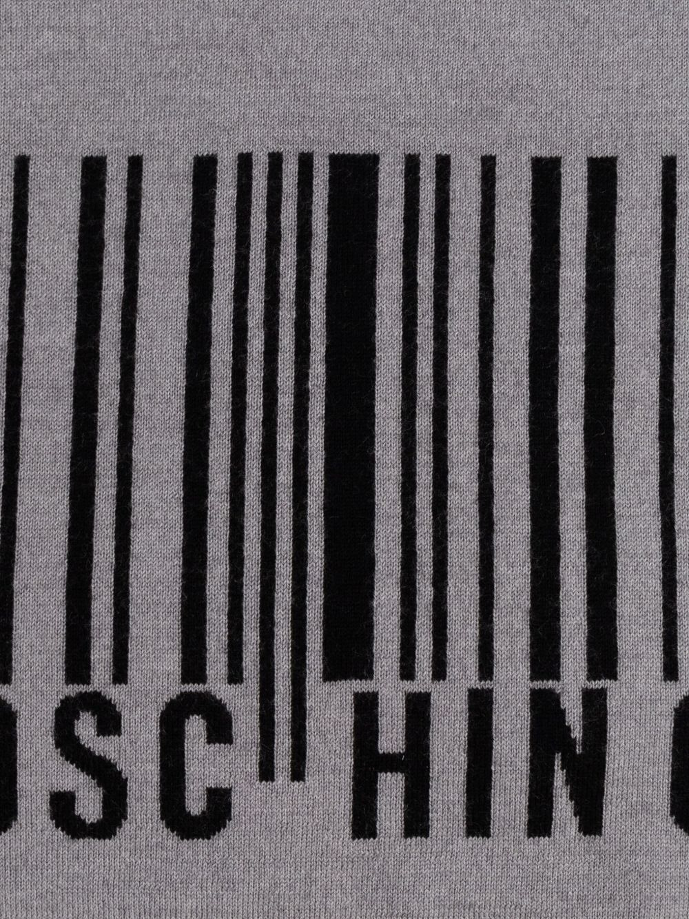 barcode-logo wool scarf - 3