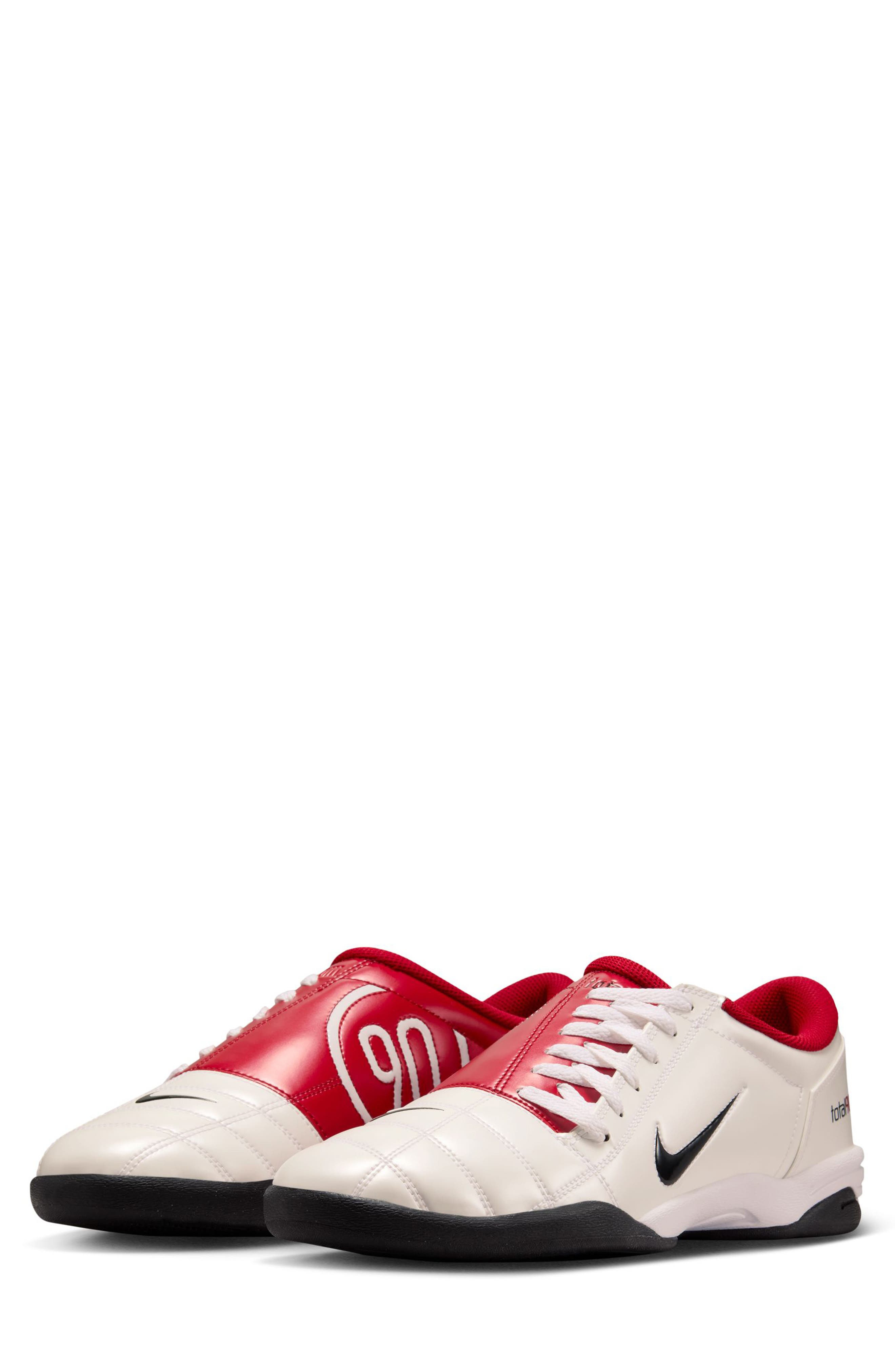 Nike Total 90 Soccer Sneaker in White/Black/Gym Red at Nordstrom - 1