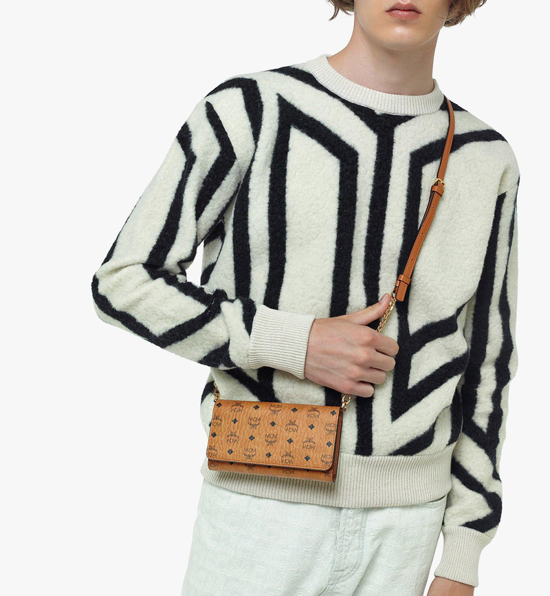 MCM Aren Crossbody Wallet in Visetos outlook