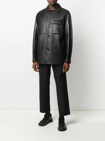 Acne Studios classic collar lambskin jacket outlook