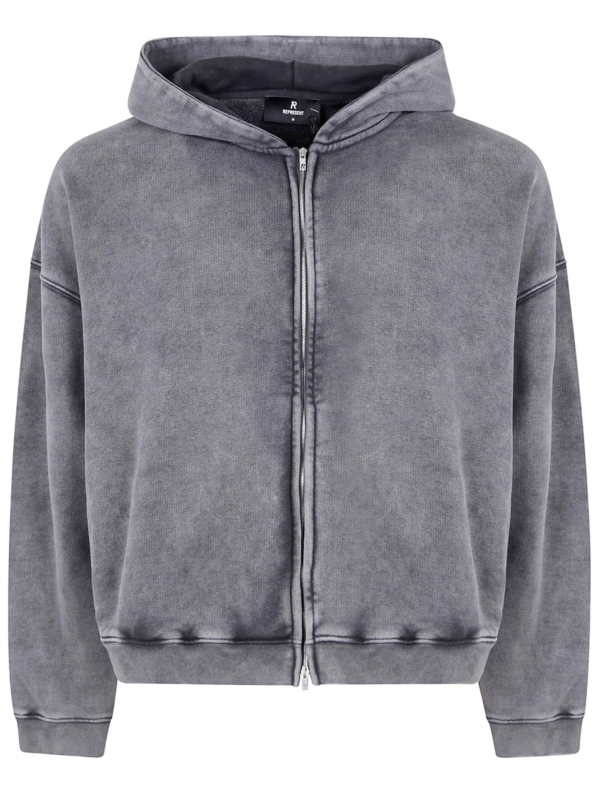 "Initial" Boxy Oversized Zip Through Hoodie - 1