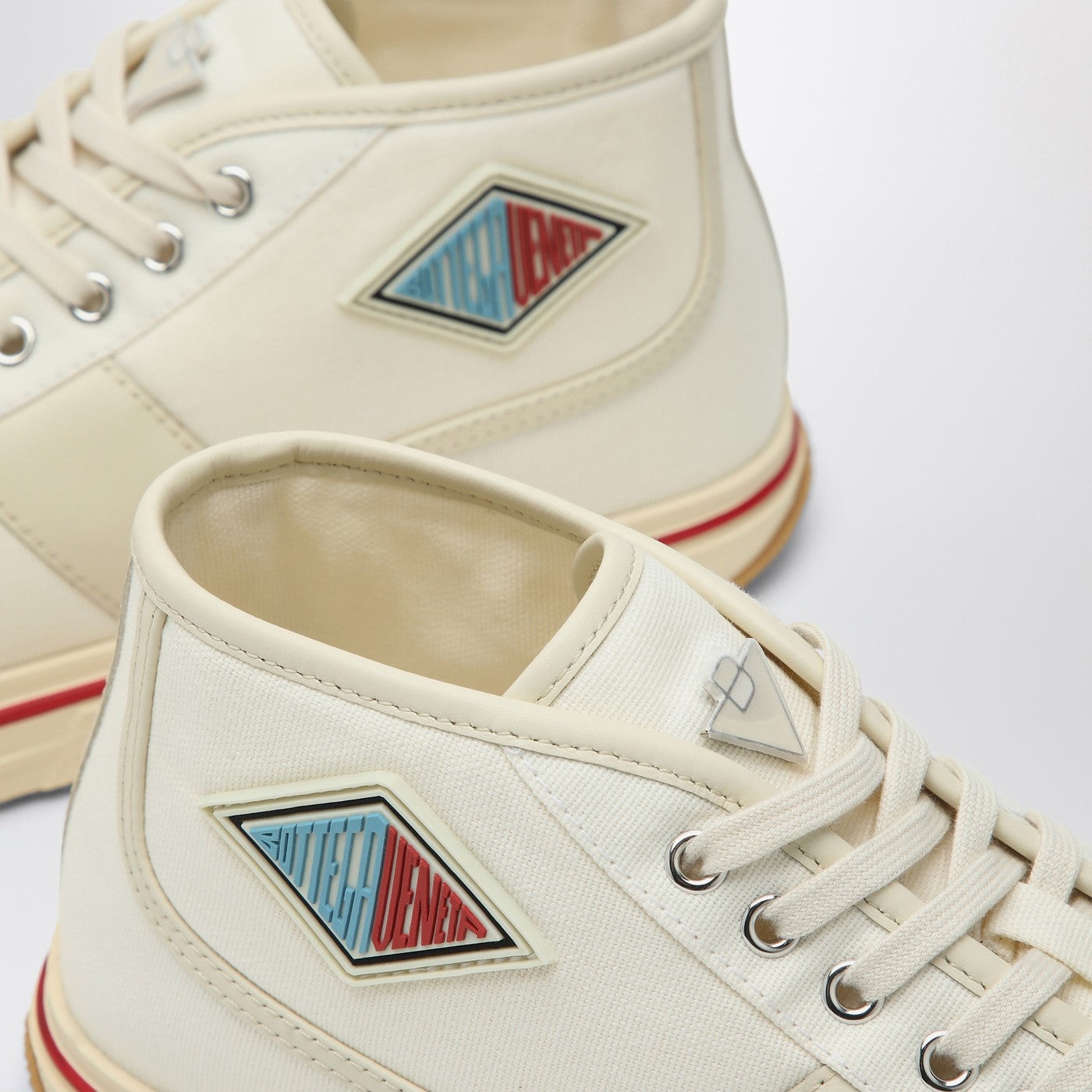 Bottega Veneta Men Eliot Sneakers In Ivory/Red - 5