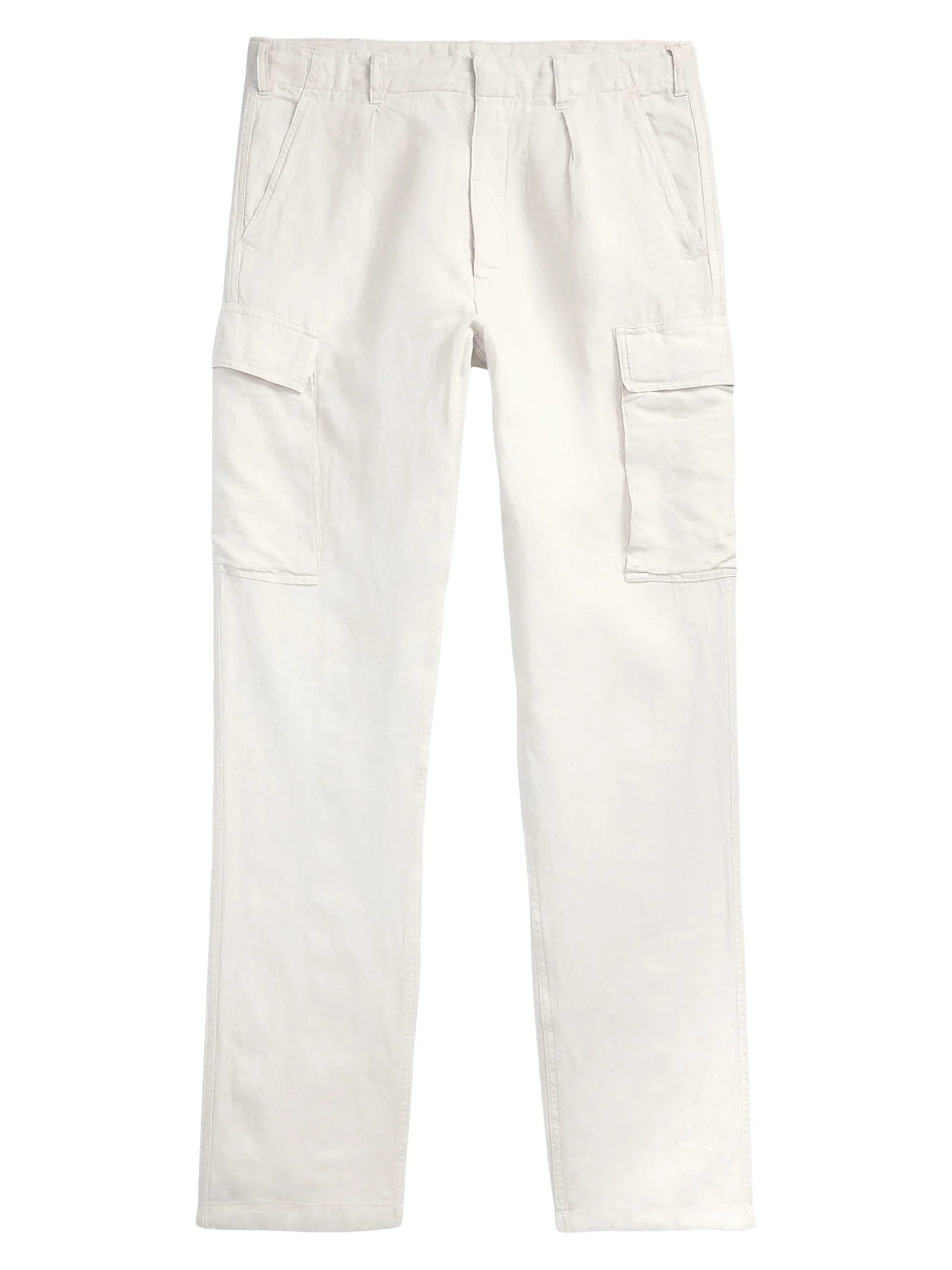 Men's Lateef Slim-Tapered-Fit Linen Cargo Pants - Dove Grey - 1