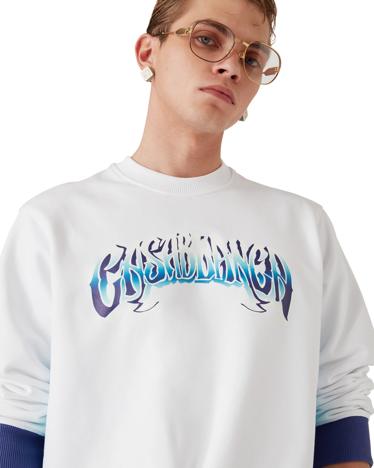 Blue Fade Sweatshirt | Casablanca Paris - 5