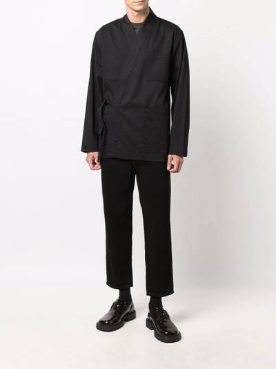 Universal Works wrap-style cotton jacket outlook