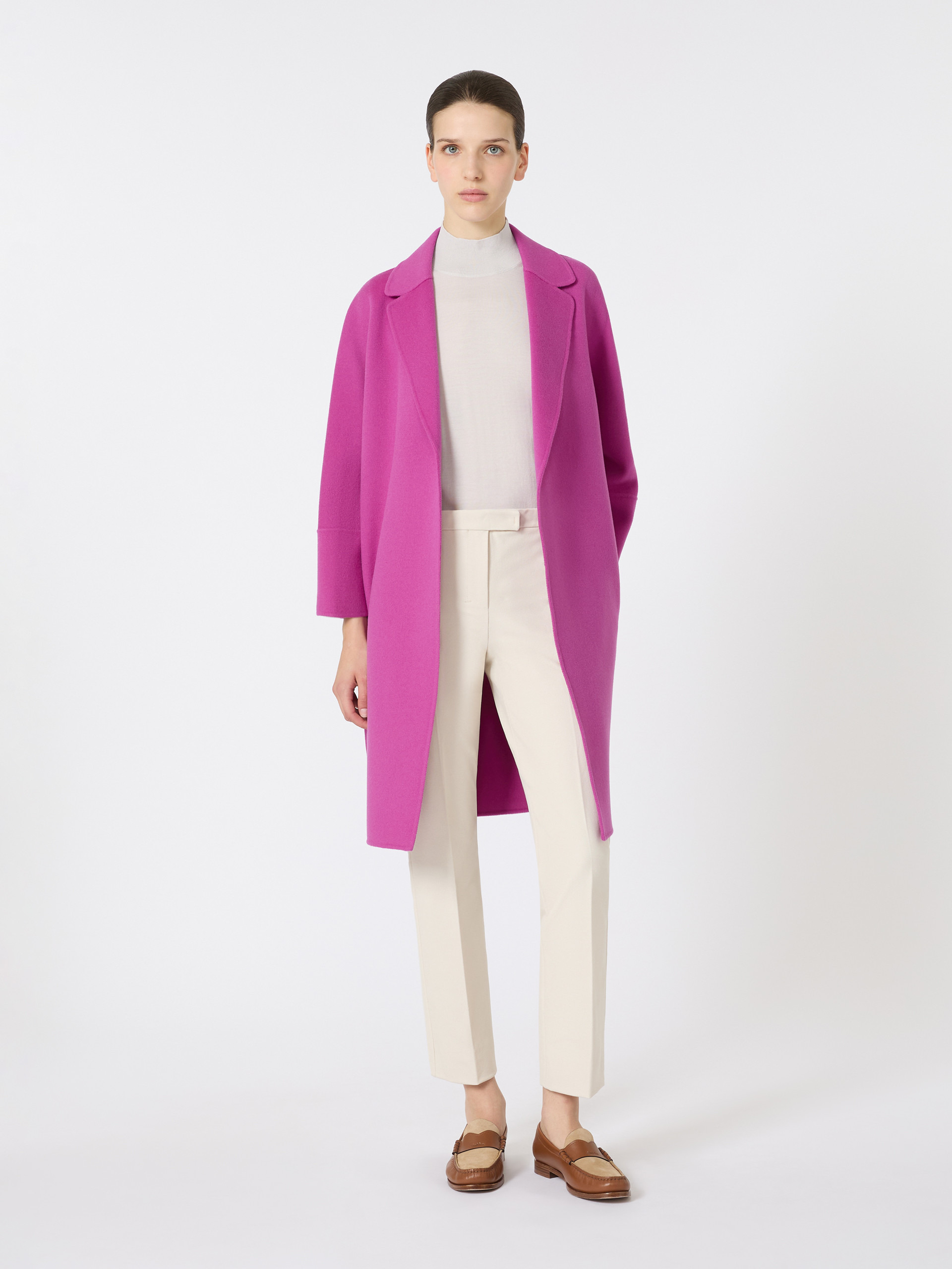 ARONA Short double-faced wool coat - 2