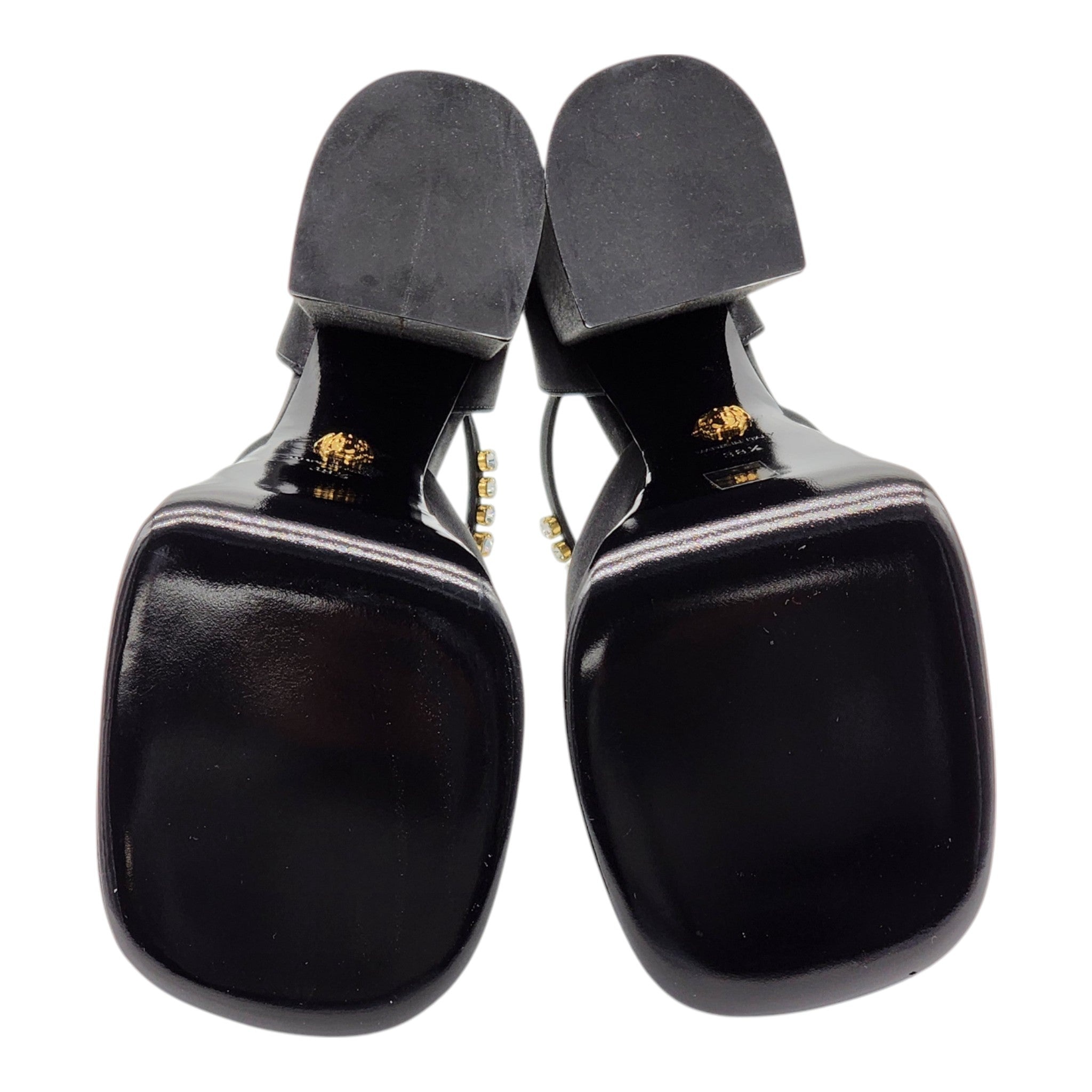 Versace Medusa Aevitas Double Platform Pumps - Satin - Black 38.5 - 5