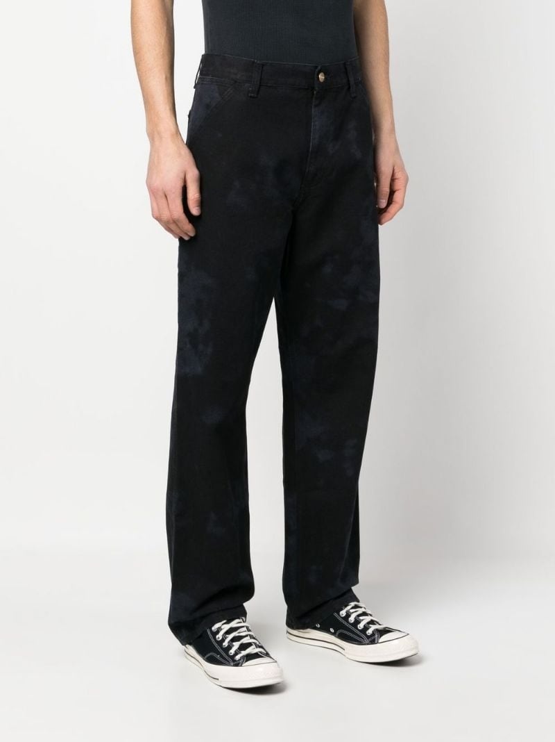 logo-patch regular pants - 3