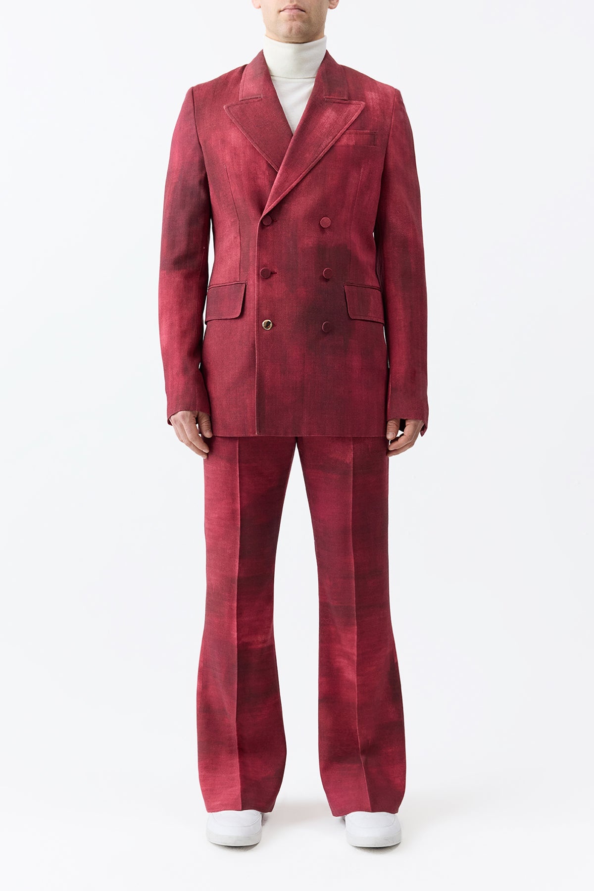 Nico Blazer in Bordeaux Virgin Wool - 3