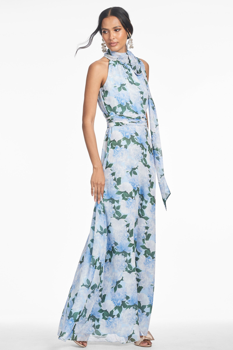 SACHIN & BABI KAYLA GOWN - GLACIAL PEONIES outlook