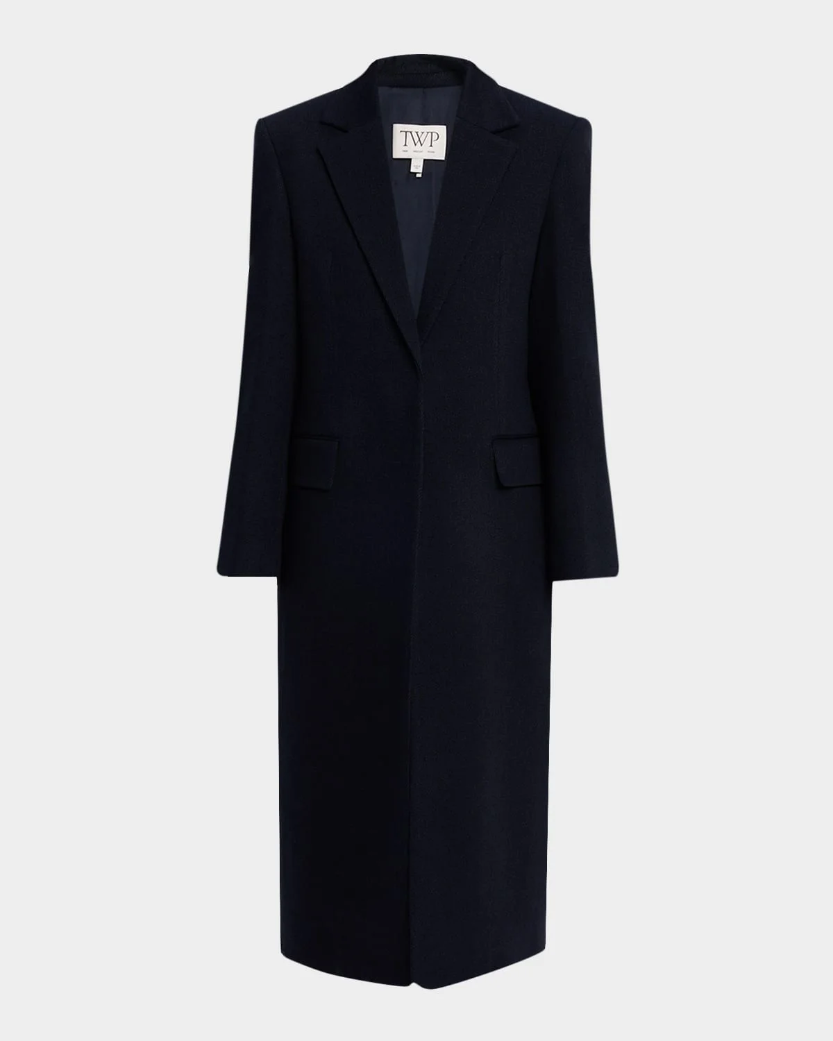 Mattie Single-Breasted Coat in Wool Twill - 1