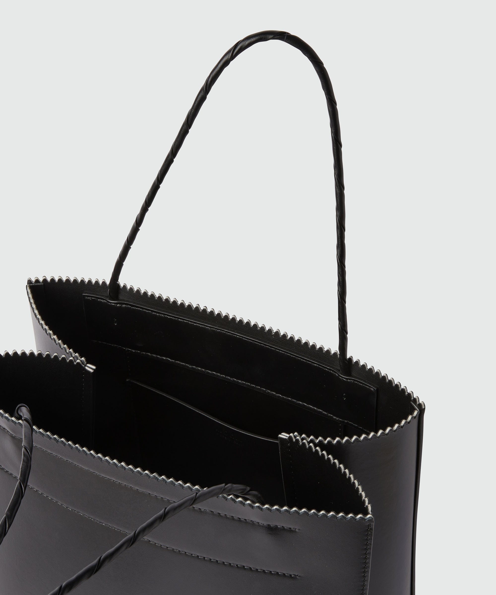 Large matte leather shopping bag - 4