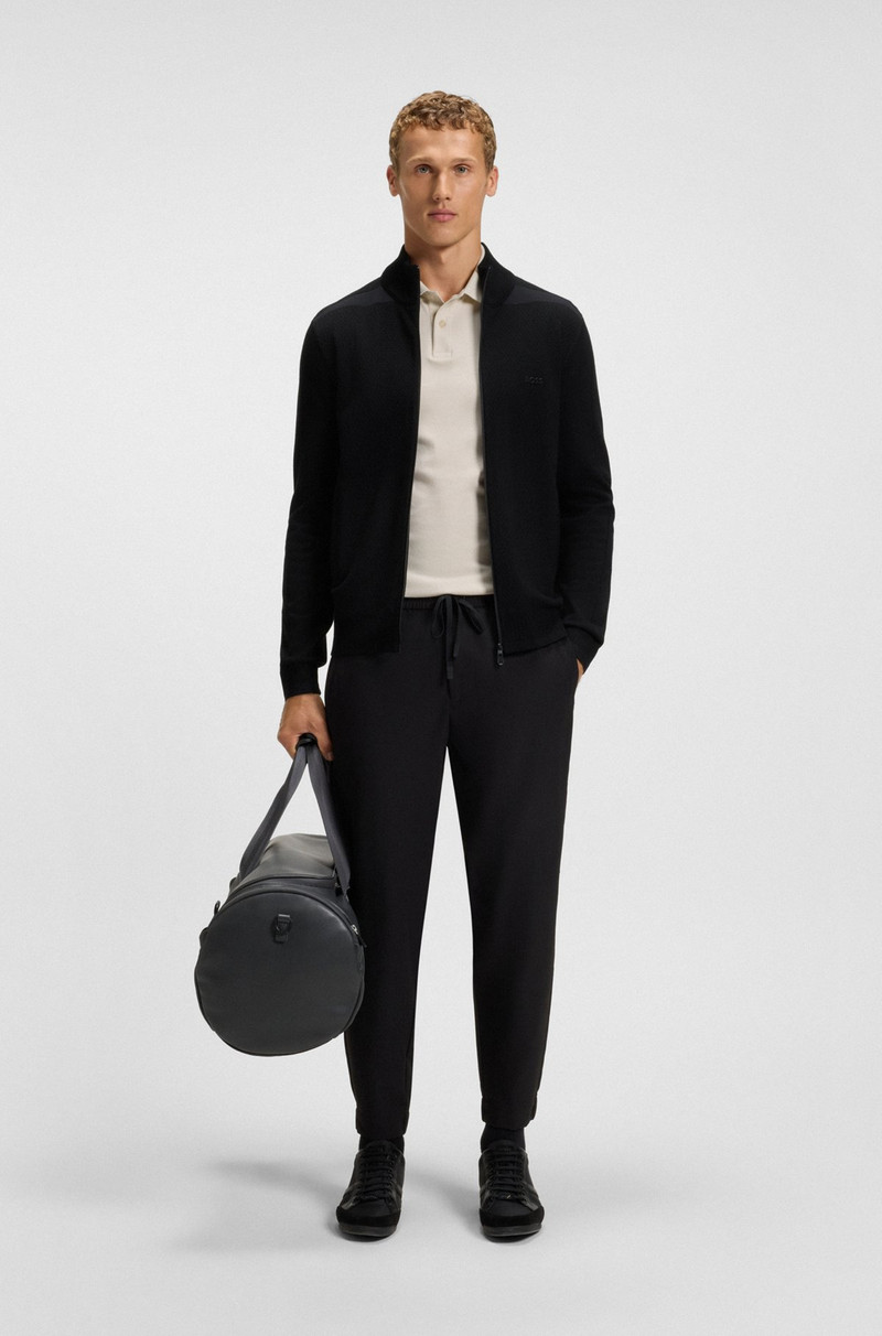 BOSS SLIM-FIT POLO SHIRT IN COTTON WITH STRIPED COLLAR outlook