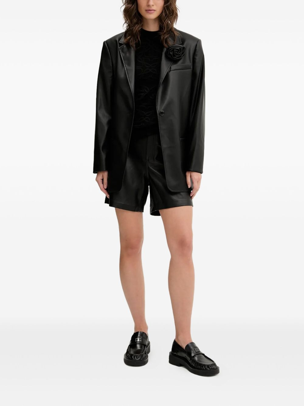 embossed-pattern long-sleeve sweater - 2