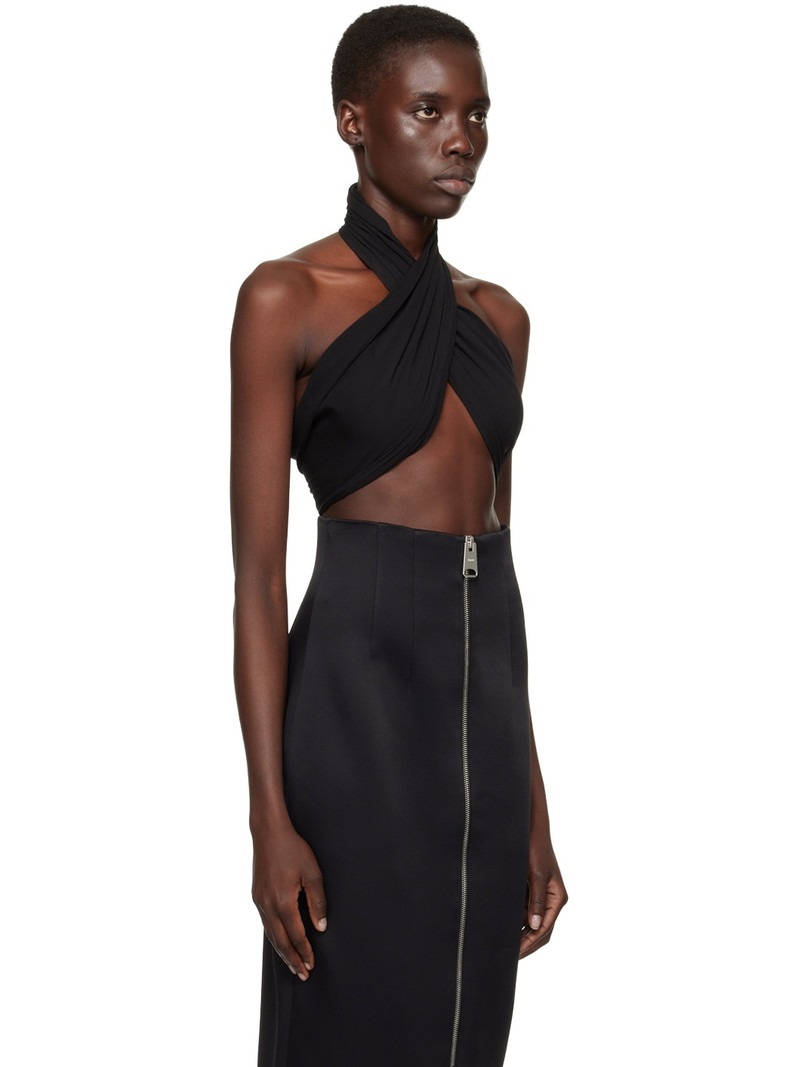 Black Draped Tank Top 2