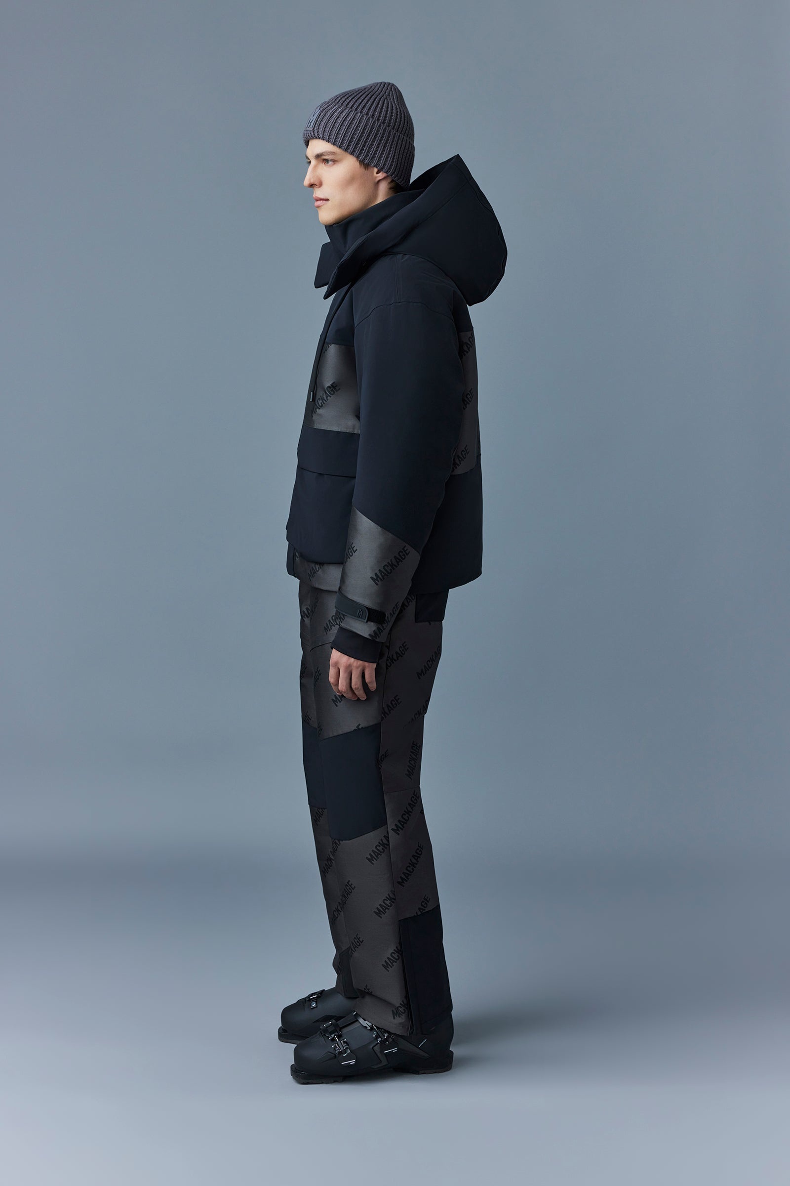 FARRIS-JMG Down ski jacket with Jacquard logo pattern - 3