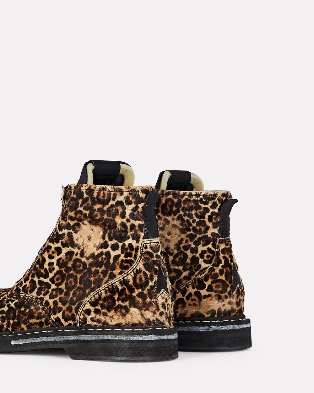 Ele Leopard Calf Hair Ankle Boots - 3