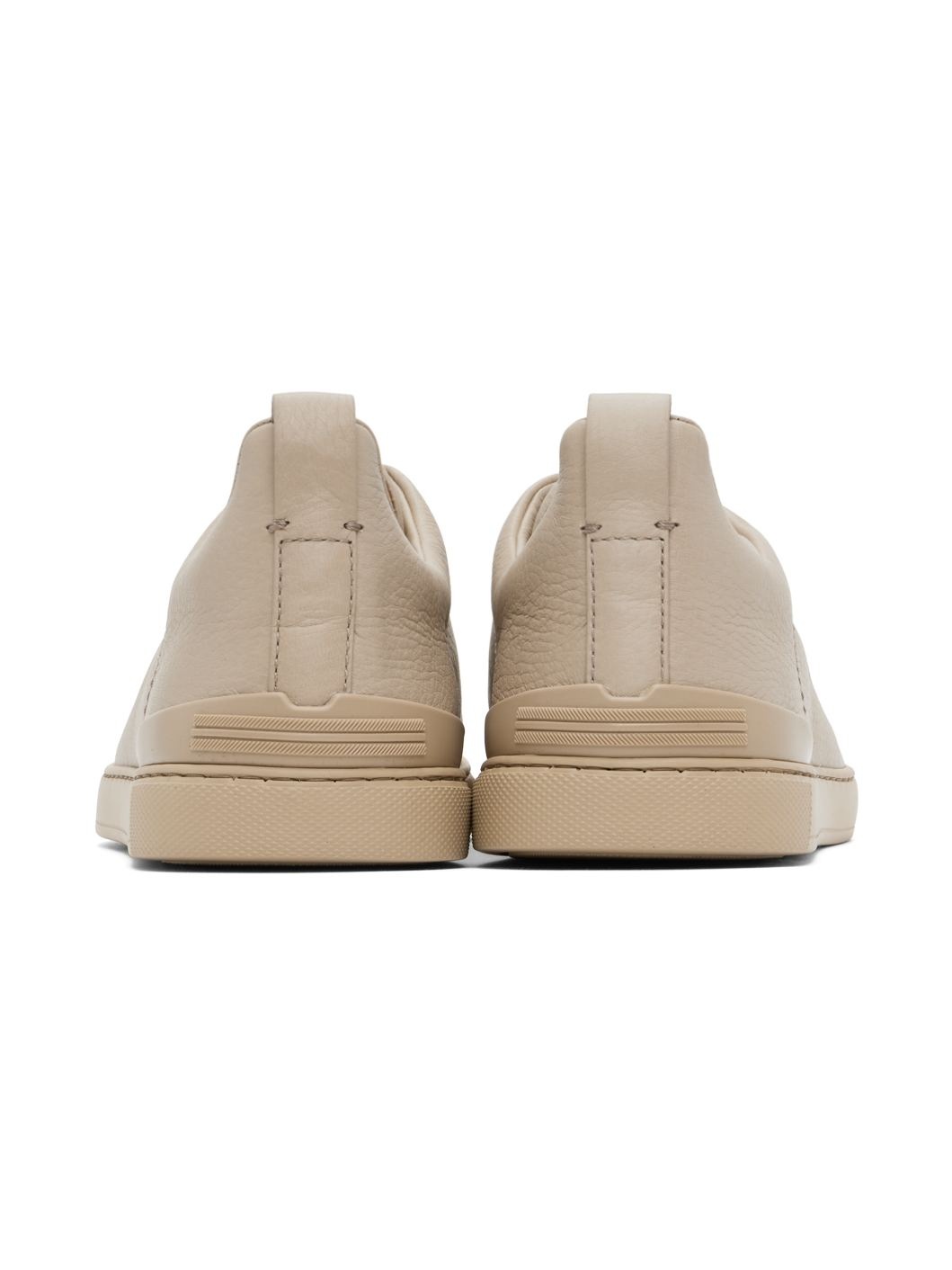 Taupe Triple Stitch Sneakers - 2