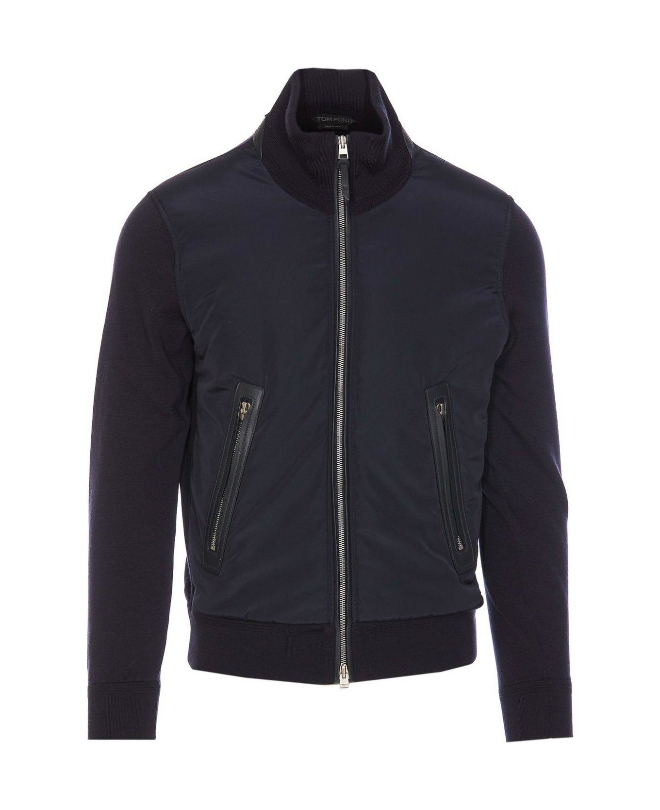 High-neck Zipped Jacket - 1
