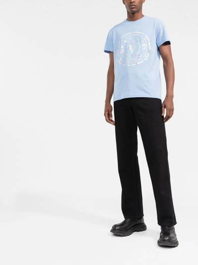 VERSACE JEANS COUTURE holographic logo print T-shirt outlook