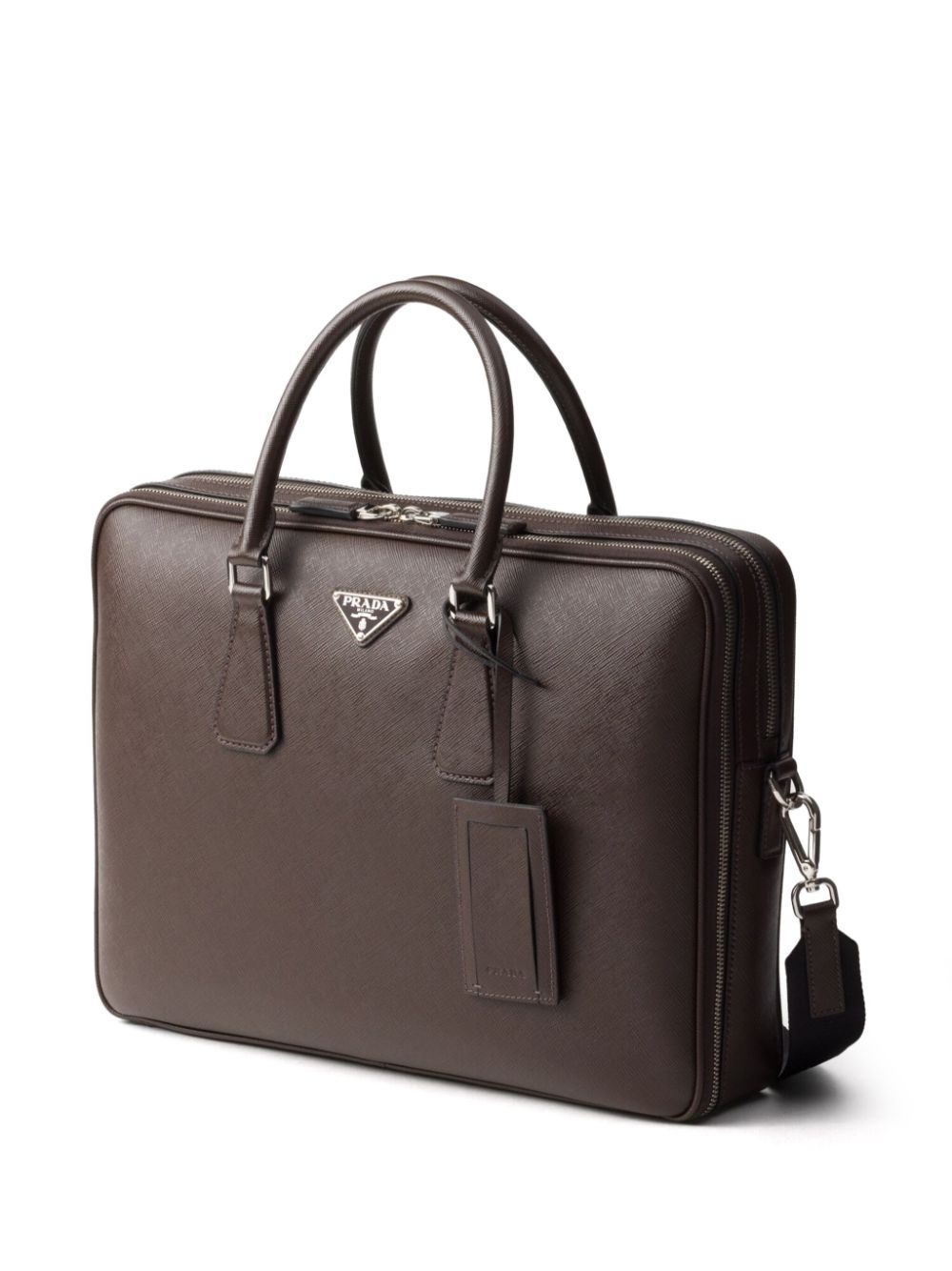 Saffiano leather zip briefcase - 3
