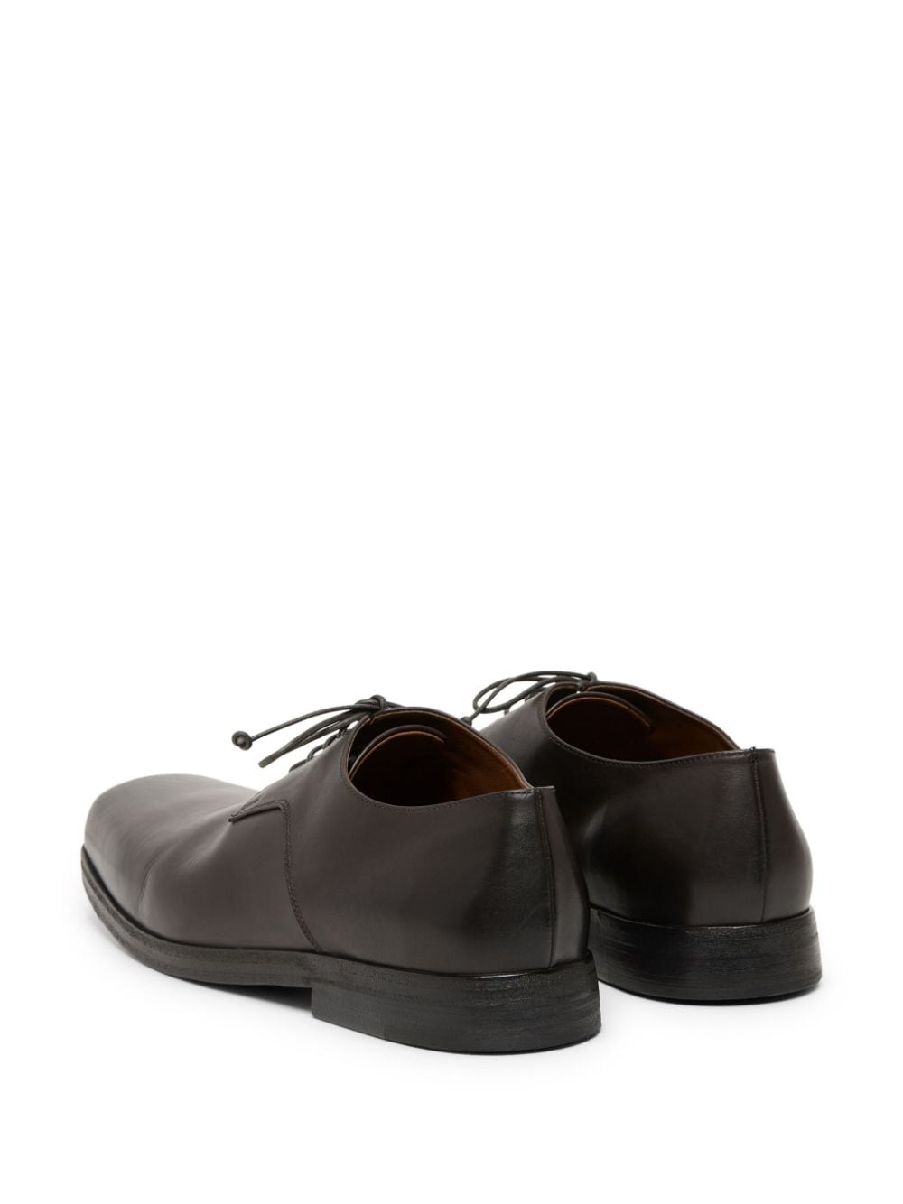 square-toe leather derby shoes - 3