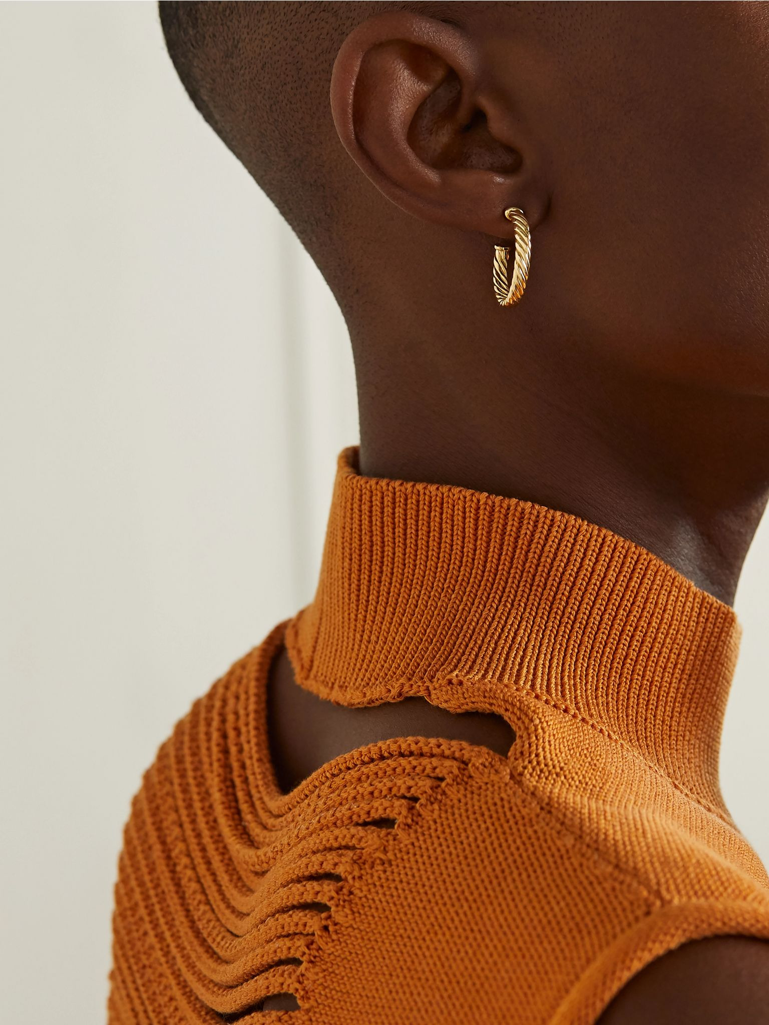 Cable Spira 18-karat gold hoop earrings Gold - 2