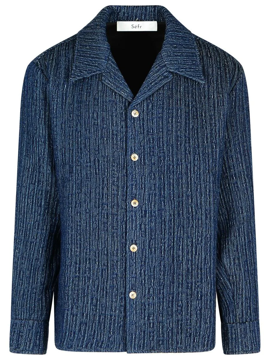 Séfr 'Wes' Blue Cotton Shirt - 1