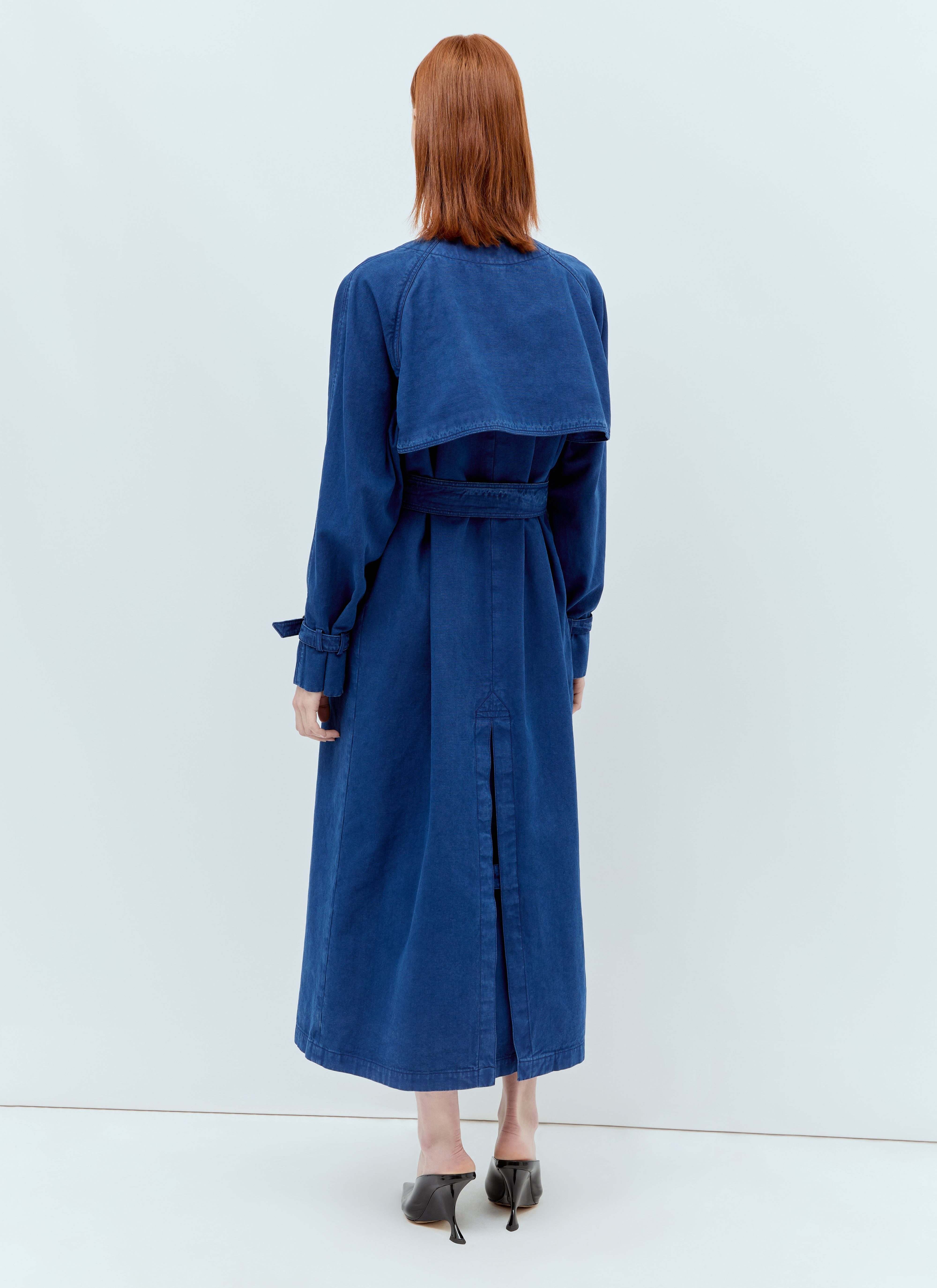 Max Mara Women Canvas Double-Breasted Trench Coat - 4