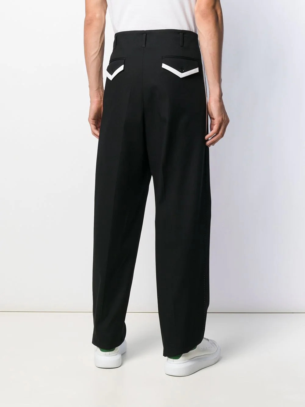 side band loose-fit trousers - 4