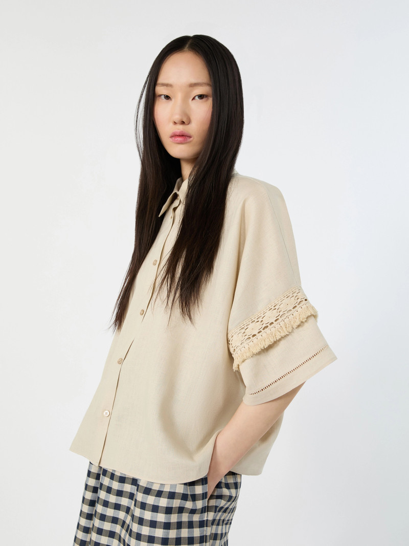 WKIPALA Linen fabric shirt - SAND 5