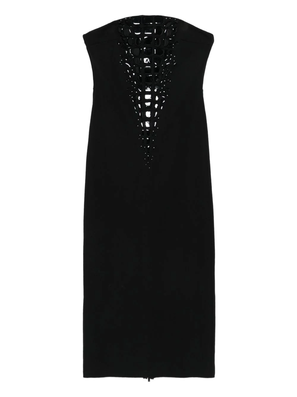 strapless panelled dress - 1