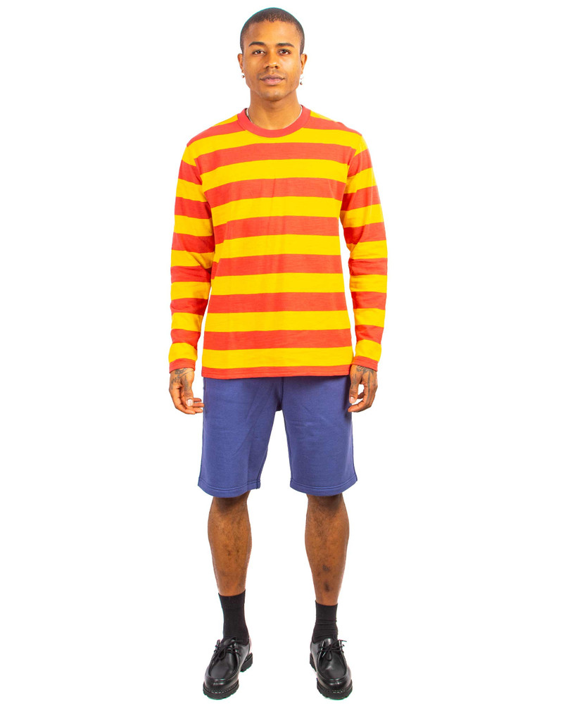 The Real McCoys BC22005 Buco Stripe Tee L/S Salmon outlook