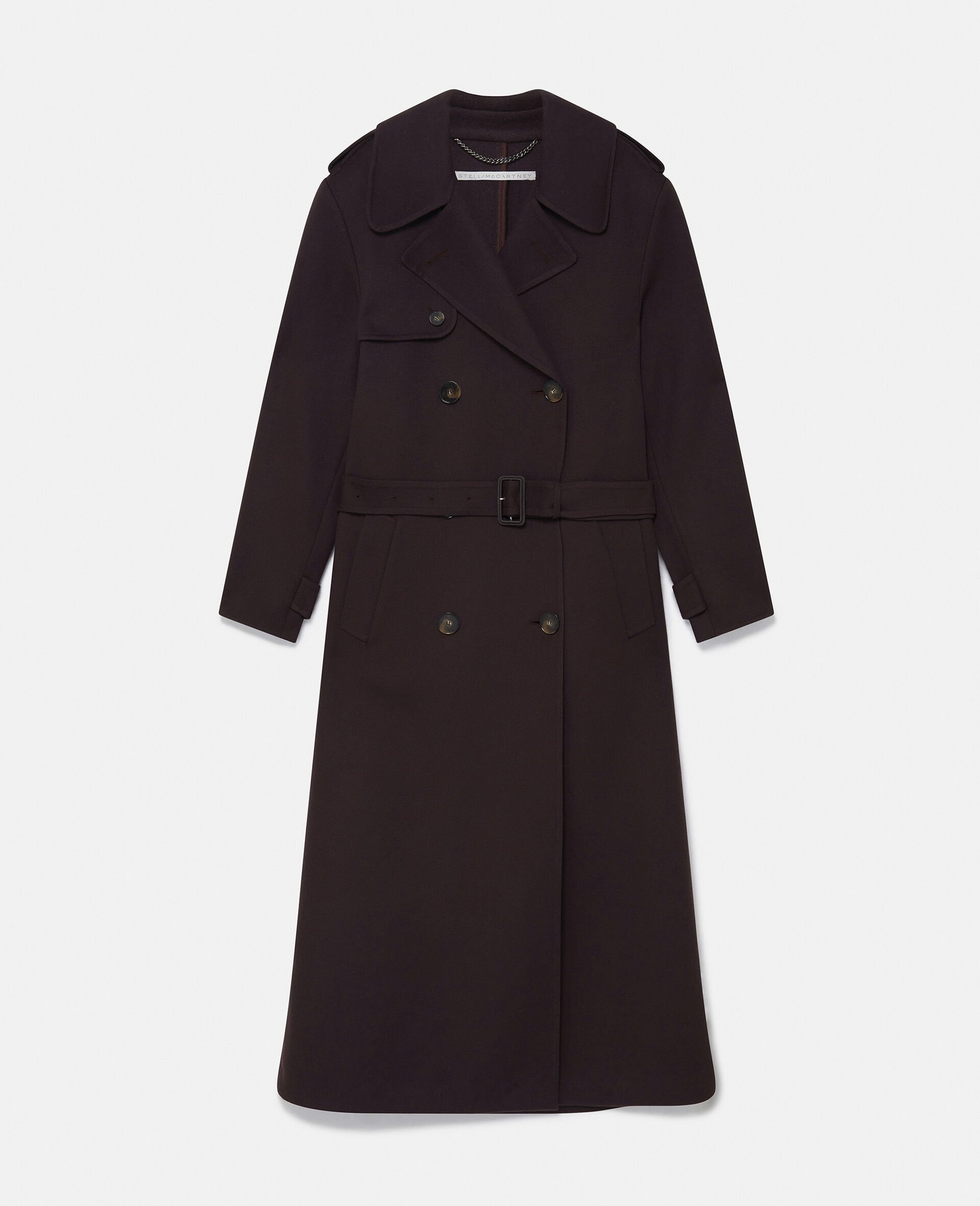Double-Faced Belted Trench Coat - 1