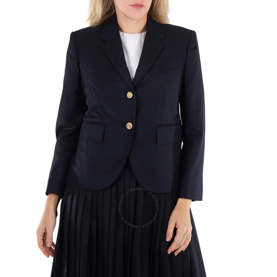 Thom Browne Thom Browne Ladies Navy Single-Breasted Blazer
