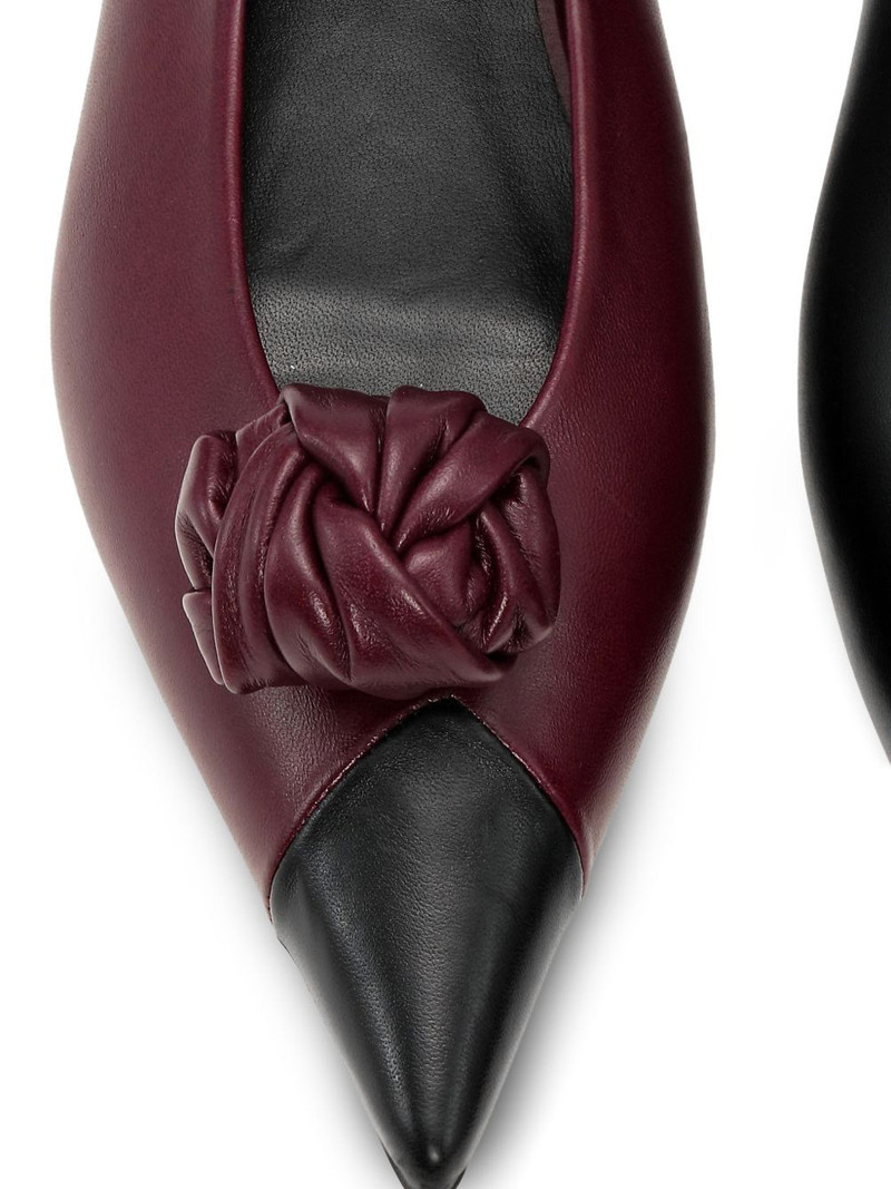 knot-appliqué ballet flats 3
