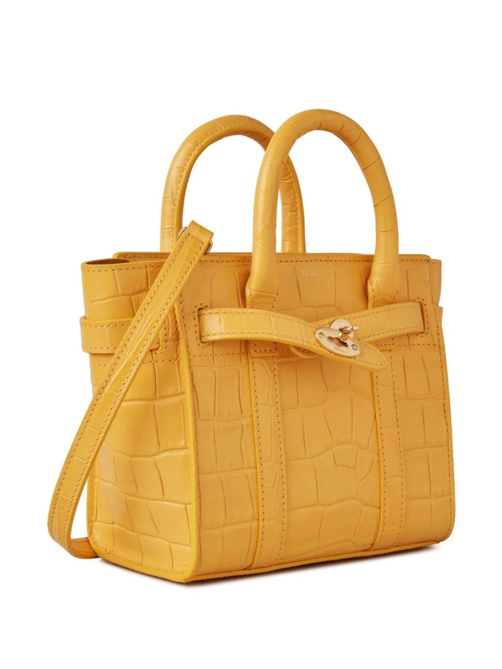 mini Bayswater crocodile-effect tote bag - 3