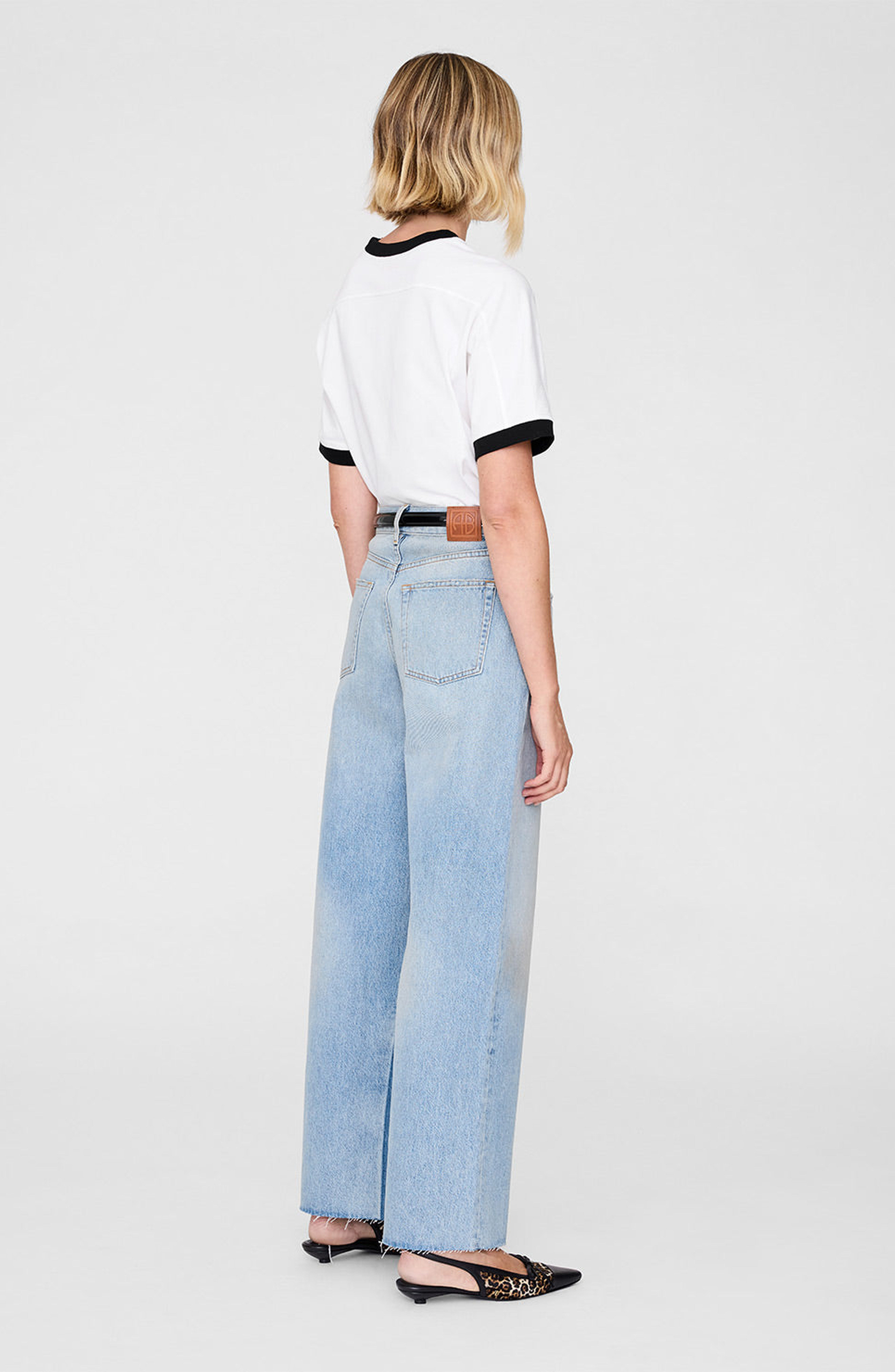 ANINE BING Jaylin Paris Tee in Ivory at Nordstrom - 2