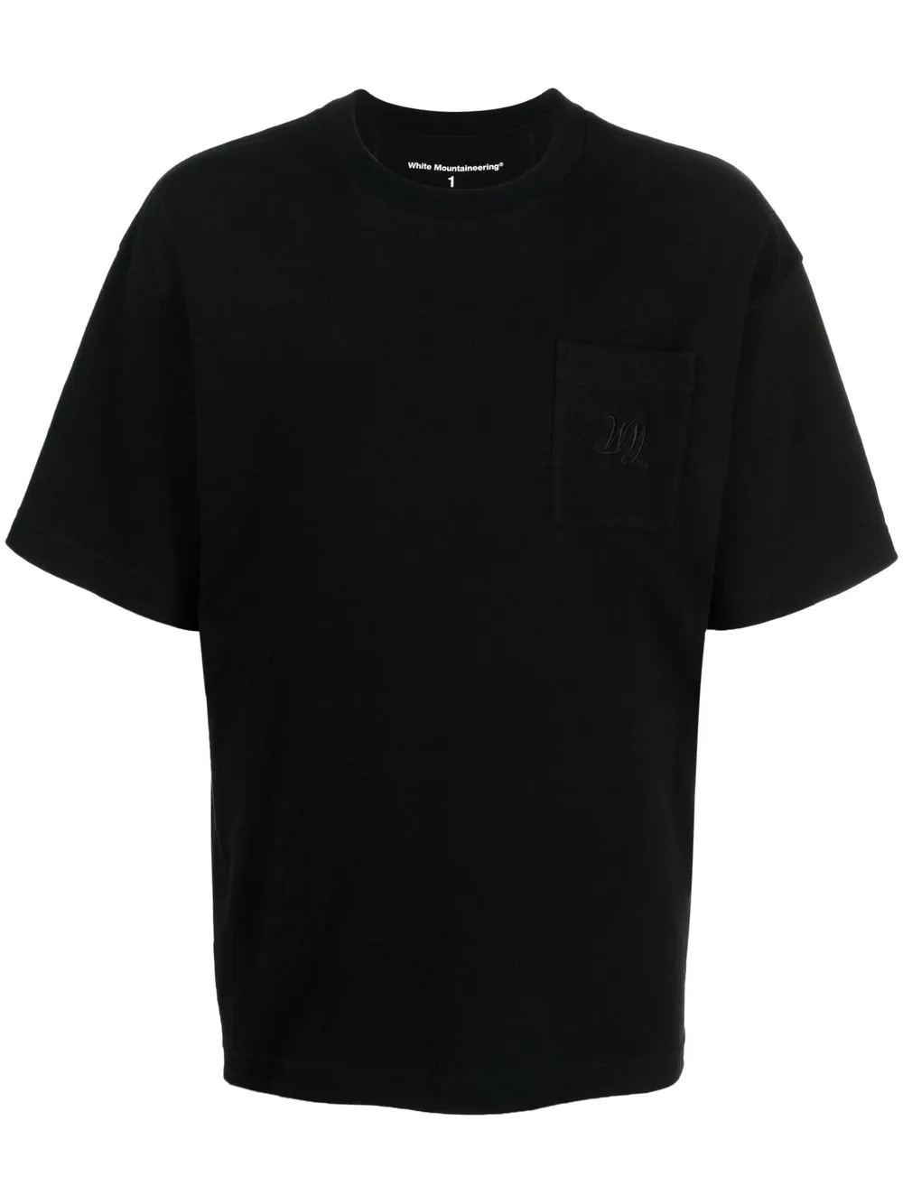 logo-embroidered pocket T-shirt - 1