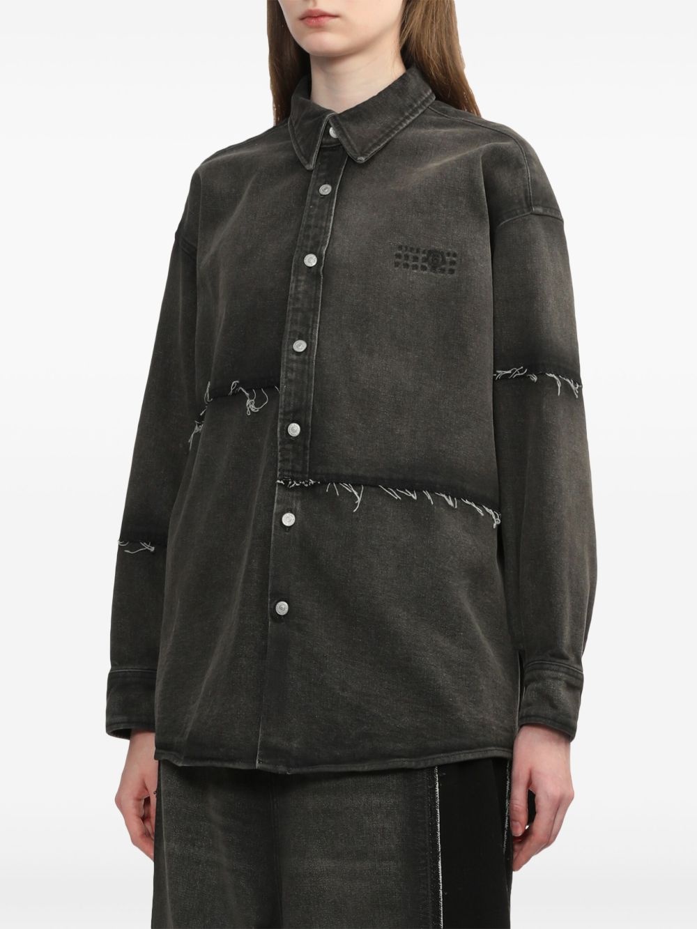 numbers-embroidered shirt - 3