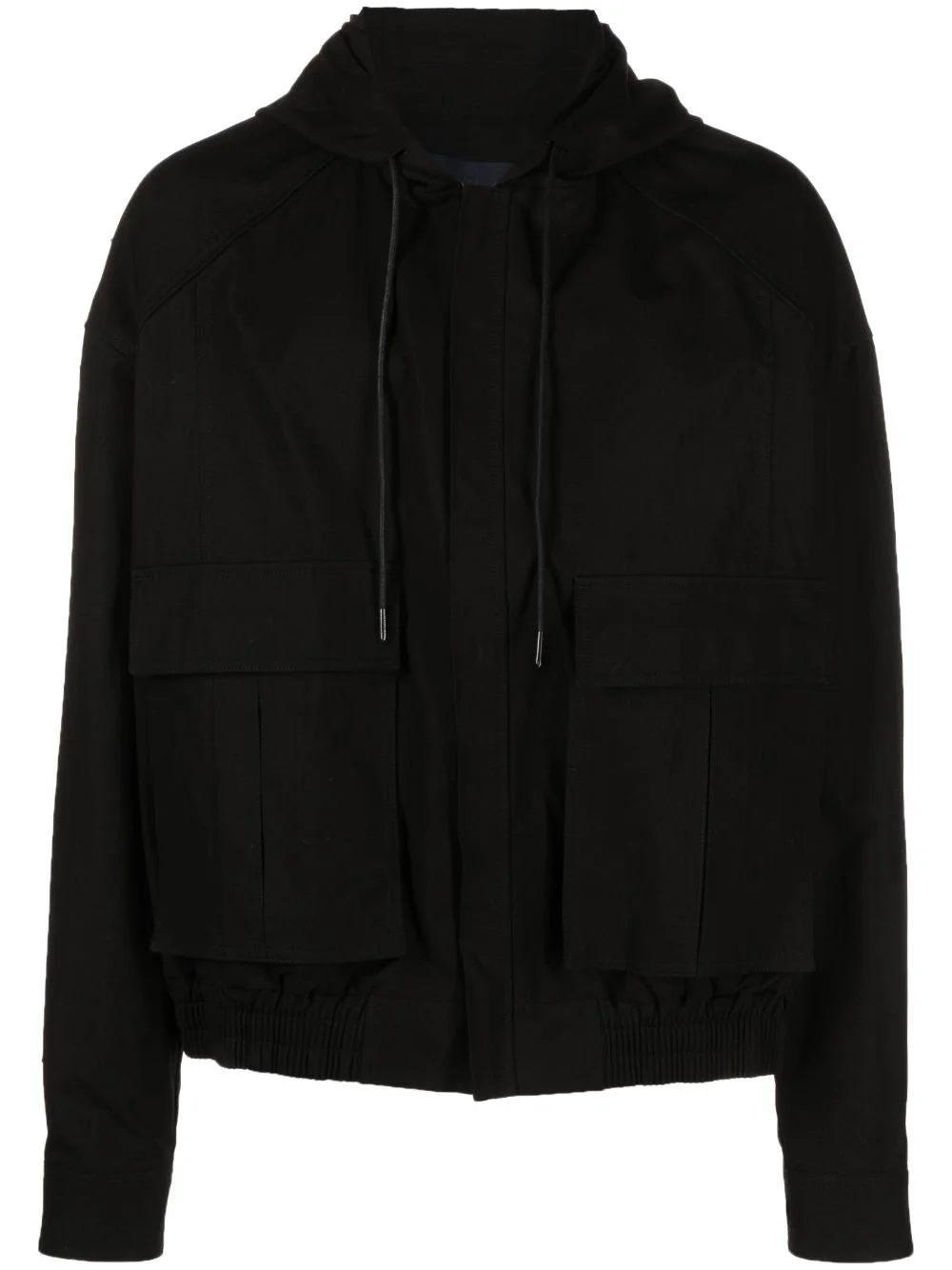 drawstring hooded jacket - 1