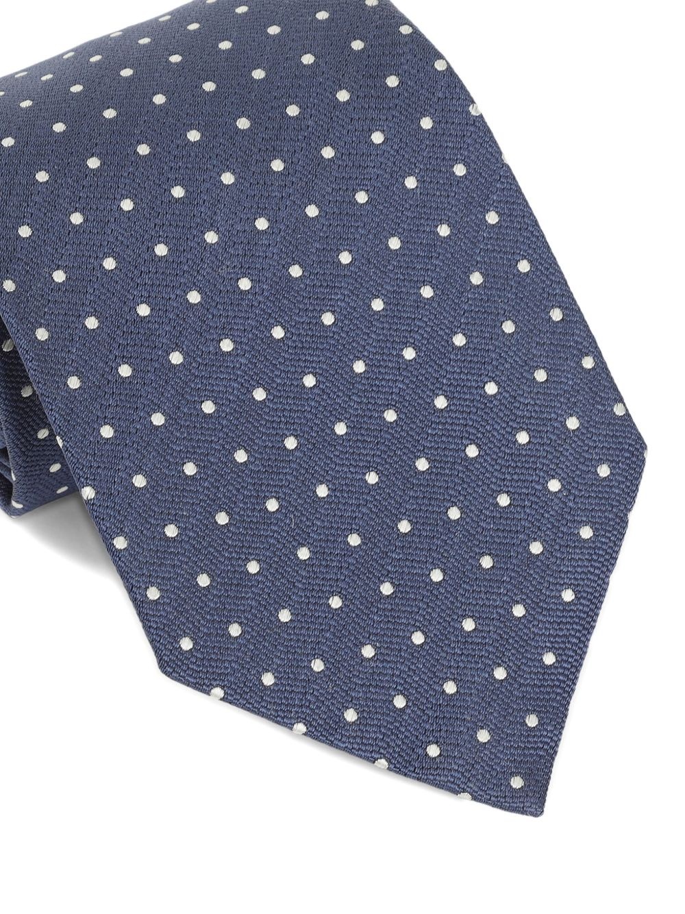 polka-dot silk tie - 3