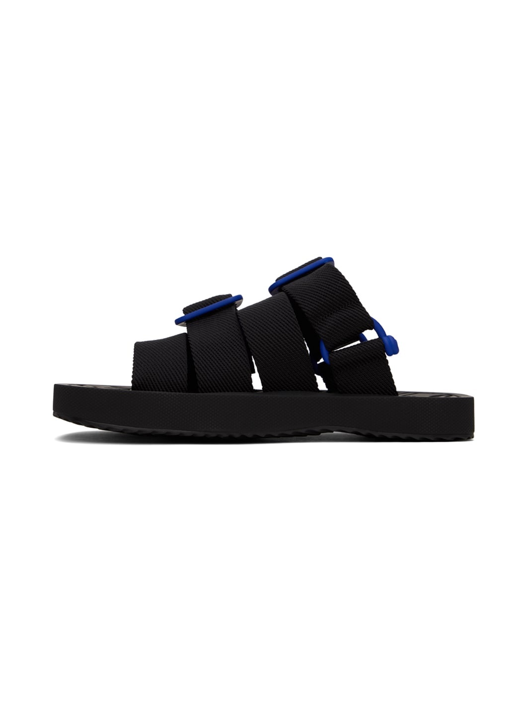 Black Nylon Strap Sandals - 3