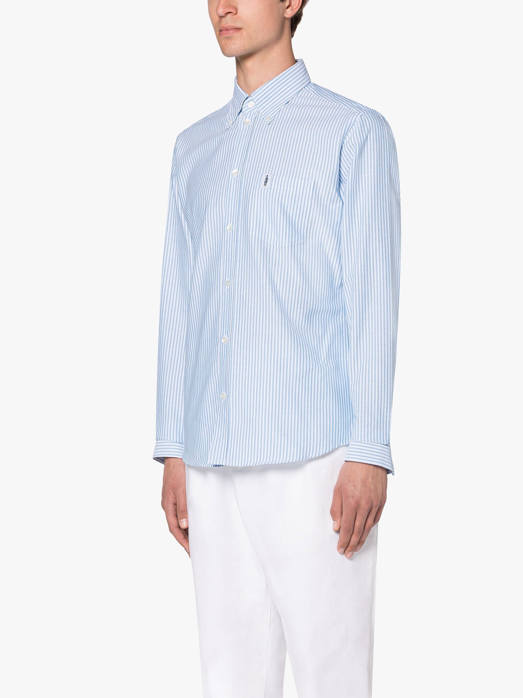 BLOOMSBURY SKY & WHITE COTTON SHIRT - 3